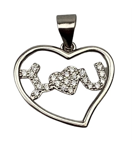 Pandantiv Argint 925 Inima I love u, 1.89 g