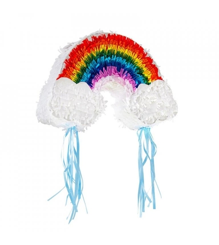 Pinata Curcubeu / Rainbow pentru Petrecere, Flippy, din Hartie si Carton, Pinata pentru Petreceri, 45 x 28 x 9 cm, Multicolor