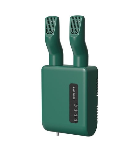 Uscator de Pantofi, Flippy, Functie de Uscare, Dezinfectie, Dezodorizare, Montaj pe Perete fara Perforare, din PVC, Silentios, Timer, Verde