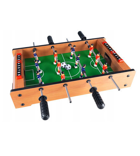 Joc fotbal de masa din lemn, cu contor goluri, 51x31x11 cm