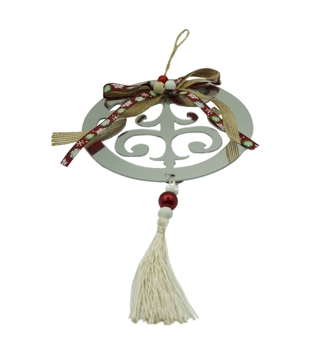 Ornament brad, Flippy, Rotund, Argintiu, Lucios, 14*26CM, Acril, Interior/ Exterior