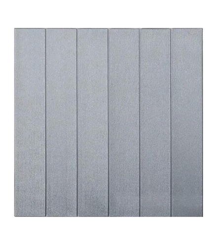 Set 10 Placi Tapet 3D, Flippy, 70 x 70 cm, Grosime 3 mm, din Rasina, Tip Placi de Lemn, Suprafata Acoperita 4.9 mp, Gri