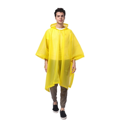 Pelerina de Ploaie, Flippy, pentru Adulti, EVA, Tip Poncho, Impermeabila, Rezistenta la Vant, Capse Laterale, 160 g, Galben