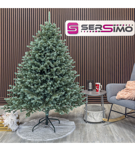 Brad artificial Christmas Deluxe by Sersimo, Alaska Select verde argintiu, integral 3D, 180 cm