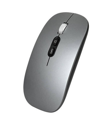 Mouse Wireless Reincarcabil, Vafy, Compatibil Windows/macOS, Bluetooth 5.1 + 2.4GHz, Silentios, DPI 800/1200/1600, Gri Inchis