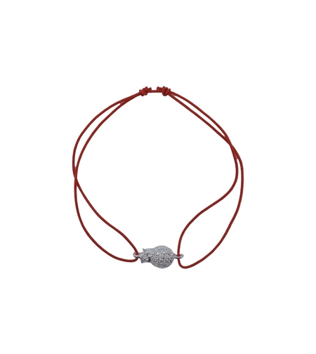 Bratara cu nod dublu din Argint 925, model Bufnita cu pietre, 0.98 g