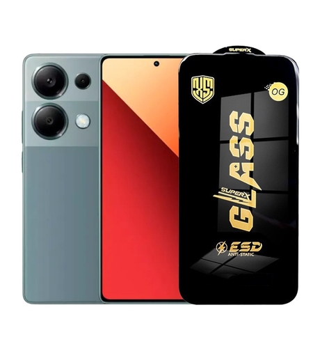 Folie de Protectie pentru Xiaomi Redmi Note 13, Vafy, Sticla Securizata ESD, Margini Negre, Rezistenta la Zgirieturi, Antistatica, 0.35 mm, Transparenta