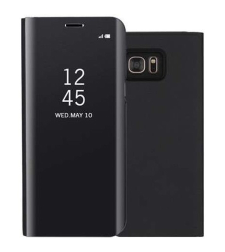 Husa de Protectie Tip Carte, Vafy, pentru Xiaomi Mi 10, Flip Cover Oglinda, din Piele Ecologica si PC, Neagra