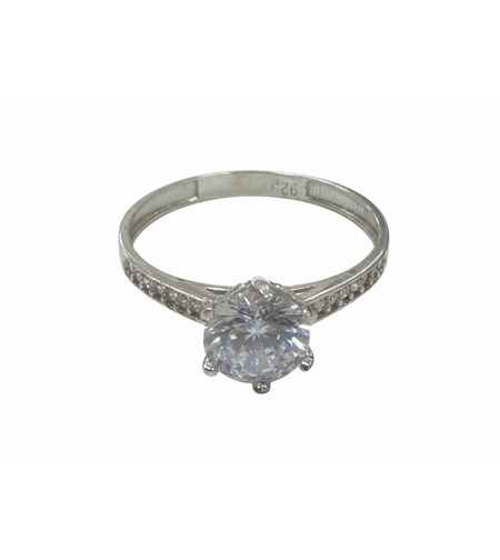 Inel Logodnă Argint 925, Jolie Silver, Piatra Rotundă, 1.18g