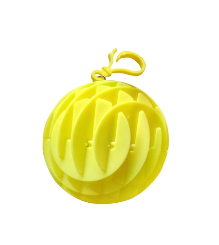 Jucarie Worm Fidget de Decompresie, Flippy, Anti Stres, Dimensiune Compacta 6 cm, Dimensiune Extinsa 15.5 cm, Galben