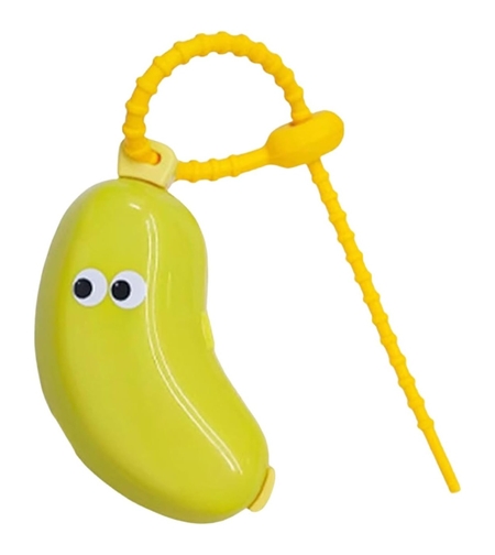 Capac Protector pentru Periuta de Dinti, Vafy, cu Recipient Pasta de Dinti, Portabil, cu Agatatoare, din Plastic 8.7 x 3 cm, Verde/Galben
