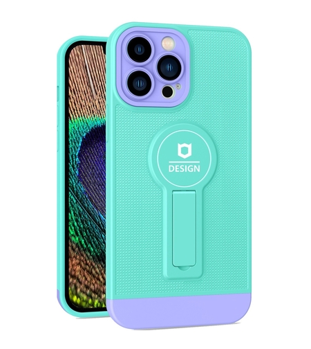 Husa Armor Design, Vafy, pentru Apple iPhone 11 Pro, cu Stand, Suport Auto Magnetic, Wireless Charge, Blue/Mov