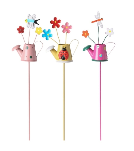 Set 3 Decoratiuni de Gradina, Flippy, Model Stropitoare, din Fier, 28 x 5 cm, Multicolor