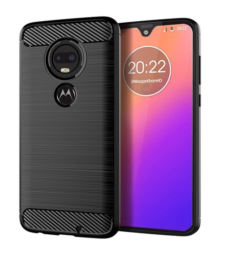 Husa de Protectie pentru Motorola Moto G22, Vafy, Protectie 360, din TPU cu element de Carbon, Anti Alunecare, 1.8 mm, Negru