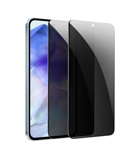 Folie Sticla Securizata, Vafy, Pentru Samsung Galaxy S23 FE, Privacy Classic, 2.5D, Confidentialitate 35°, Negru Transparent