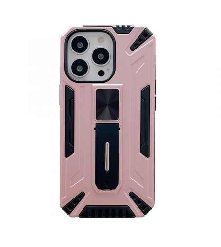 Husa de protectie Vafy pentru Apple iPhone 13 Mini Defender Sergeant Brave cu suport,Roz Auriu