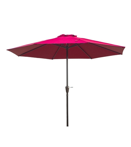 Umbrela rotunda de soare Flippy pentru terasa, diametru 2.70 m, manivela, rosu