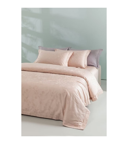 Set 4 piese lenjerie de pat din bumbac satinat long-staple, jacquard, premium