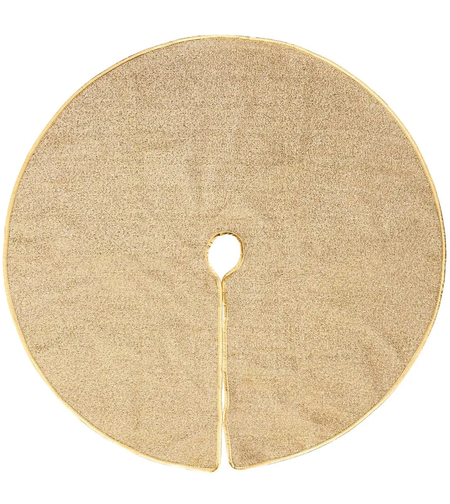 Covoras de pus sub bradul de Craciun, diametru 90 cm, auriu