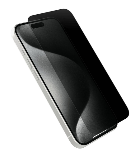 Folie Sticla Securizata, Vafy, Pentru Apple iPhone 16 Pro, Privacy Classic, 2.5D, Confidentialitate 30°, Negru Transparent