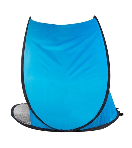 Cort plaja si picnic semi-deschis Sersimo, protectie UV, 150x90x90cm, albastru gri
