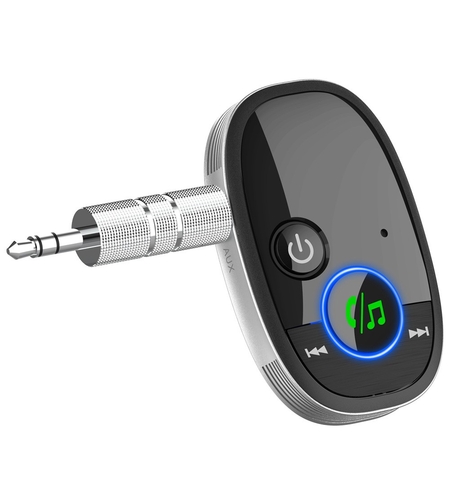 Adaptor Auto, Flippy, Bluetooth 5.0, Auxiliar, Asistenta Vocal, Jack 3.5 mm, Pentru Telefon Mobil si Sistem Audio Auto, Negru