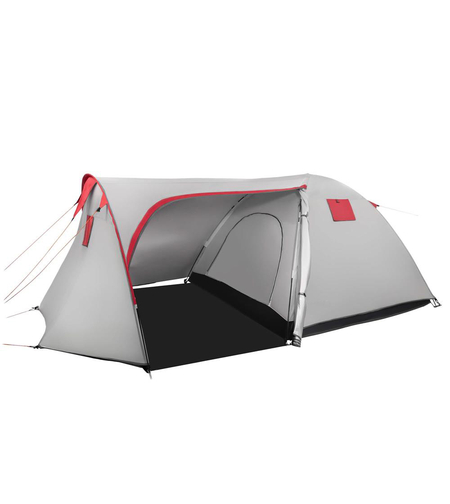 Cort plaja sau camping, impemeabil, cu terasa, 4 locuri, 200x350x135cm, gri