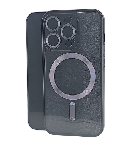 Husa de Protectie 2 in 1, Vafy, pentru Apple iPhone 15 Pro, Compatibila MagSafe, Magnetica, cu Protectie Lentila, din TPU, Negru