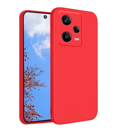 Husa de Protectie Matte TPU, Vafy, pentru Xiaomi Redmi 12 Pro, Protectie Camera, Antisoc, Antizgariere, Antialunecare, Acoperire Completa, Rosu