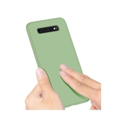 Husa protectie Vafy compatibila cu Samsung Galaxy S10 E Liquid Silicone Case Verde inchis