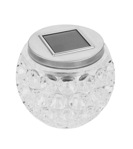 Lampa solara LED tip Glob cristal pentru gradina/trepte/terasa Flippy, rezistent la apa IP65, 10 x 9.5 cm, 1.2V, ABS, 600mAh, multicolor