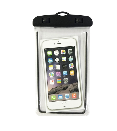 Husa subacvatica Zip Waterproof Flippy, Snowproof, Universala, Impermeabila, cu Snur, pentru telefon sau documente, Negru