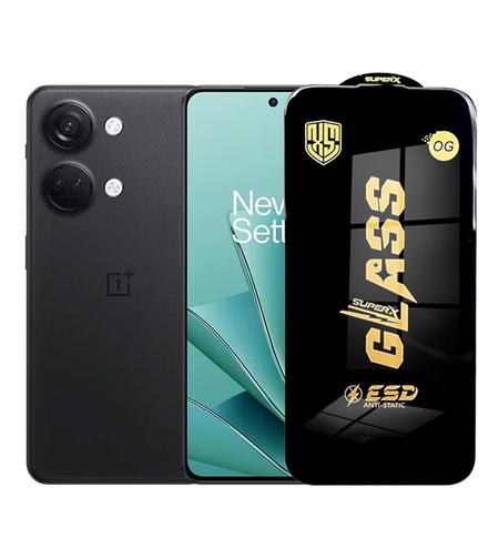 Folie de Protectie pentru OnePlus Ace 2V, Vafy, Sticla Securizata ESD, Margini Negre, Rezistenta la Zgirieturi, Antistatica, 0.35 mm, Transparenta