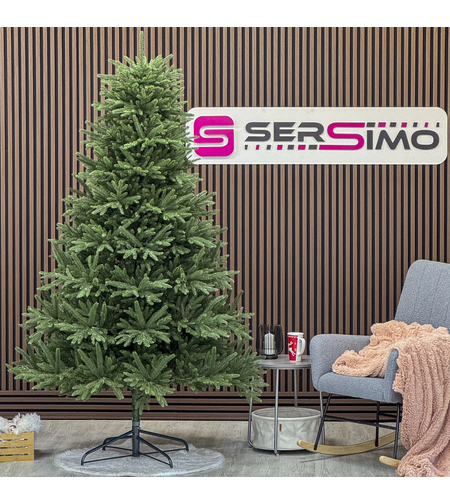 Brad artificial Christmas Deluxe by Sersimo, Alpine, verde, integral 3D, 230 cm
