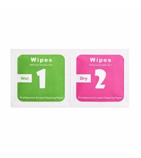 Set 300 Servetele Curatare Ecran, Flippy, Umed Cu Alcool si Uscat, 4 x 4 cm, Pentru Telefon si Tableta, Multicolor