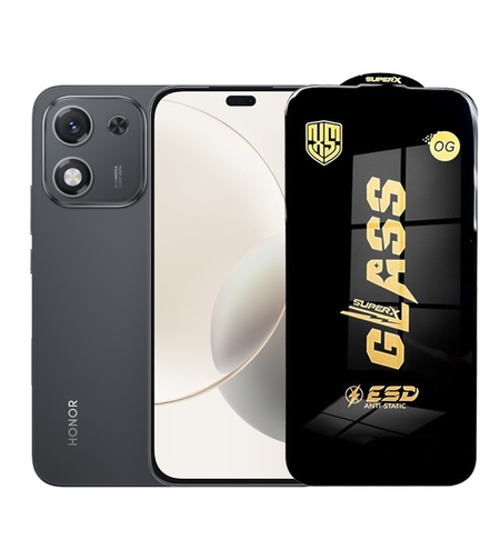 Folie de Protectie pentru Honor X70i, Vafy, Sticla Securizata ESD, Margini Negre, Rezistenta la Zgirieturi, Antistatica, 0.35 mm, Transparenta
