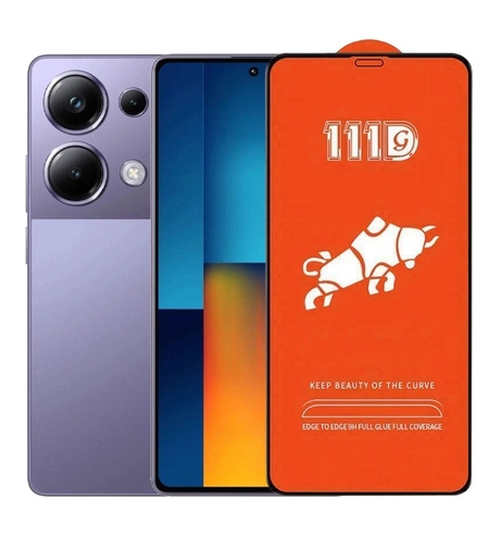 Folie Sticla Securizata pentru Xiaomi Mi Poco M6 Pro 4G, Vafy, Sticla de Protectie Compatibila cu Xiaomi Mi Poco M6 Pro 4G, Full Cover 111D, HD, Margini Negre, Transparenta