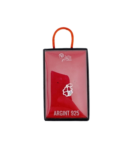 Pandantiv din Argint 925, Jolie Silver, pentru Dama, Model Trifoi cu Pietre de Minizirconii, 0.67 g, 1 x 1 cm, Argintiu/Multicolor