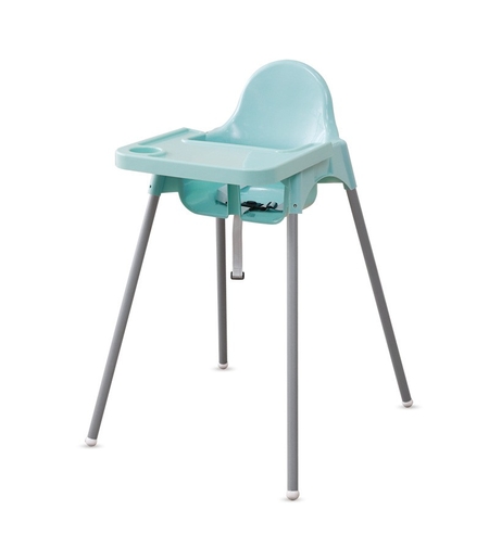 Scaun de Masa, Flippy, pentru Bebelusi si Copii 6-36 Luni, din Plastic/Metal, Centura in 2 Puncte, Tava Detasabila, 63 x 57 x 85 cm, Albastru