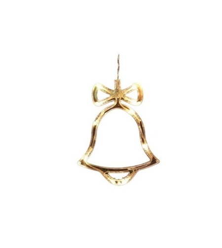 Decoratiune de Craciun Luminoasa in forma de Clopotel 15x18 cm, cu Ventuza, Alb Cald, Flippy