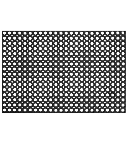 Covor de cauciuc perforat pentru intrare, PVC antiderapant, 60x90 cm, negru