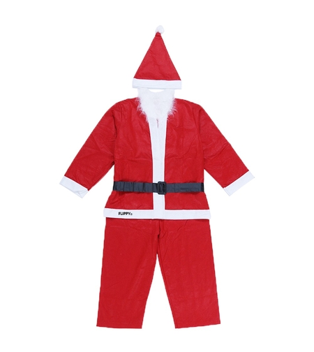 Costum Mos Craciun Flippy® Baiat, 10-12 ani, 5 piese, Polar