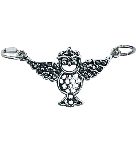 Pandantiv, Jolie Silver, Argint 925, Model Bufnita Patinata, 30 x 15 mm, 2.4 g