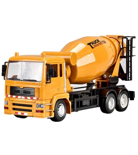 Camion Betoniera Jucarie pentru Copii, Vafy, Jucarie Camion Betoniera cu Telecomanda, Jucarie de Constructie, Acumulator cu Incarcare USB, 29 x 13 x 9 cm, Galben