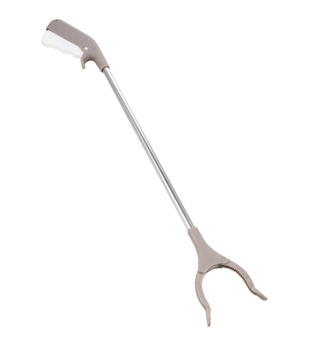 Cleste pentru Colectarea Deseurilor, Flippy, din Metal si Plastic, 77.5 cm, Fara Maini Murdare, Gri