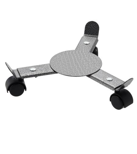 Suport ghiveci cu roti pentru plante, diametru reglabil 22-30 cm, inaltime 7 cm, negru