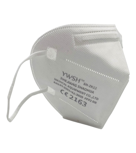 Set 20 bucati Masca de protectie faciala, Flippy®️, de unica folosinta, FFP2 CE 2163, 5 straturi, nesterila, ambalaj individual, Alb