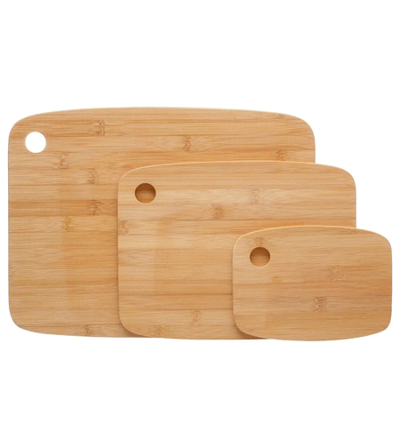 Set 3 tocatoare 5Five Bambou din bambus, 37x28 cm, 29x21 cm si 19x14 cm, maro natur