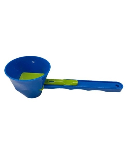 Lingura pentru Proteine, Vafy, Lingura cu Palnie Culisanta, Lingura Dozator pentru Lapte Praf si Suplimente, 12.5 cm, Albastru