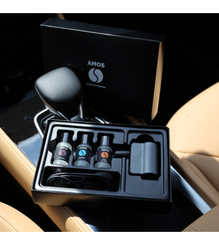 Amos Mini: difuzor negru + 3 parfumuri